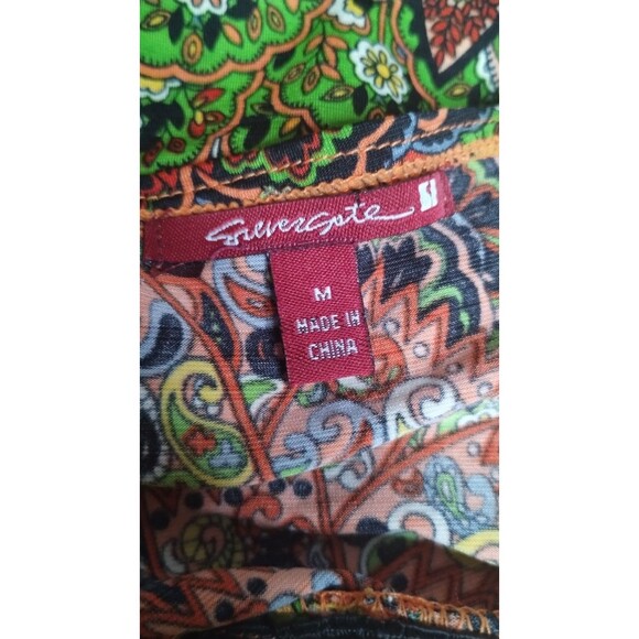 Silvergate Multi-color Paisley Print Boho Braided Spaghetti Strap Top Med - Picture 7 of 9